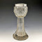 1910 British antique sterling silver decorated cut glass vase 383g CC May & Sons