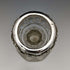 Jarrón de cristal tallado con decoración de plata de ley, antiguedad británica de 1910, 383 g, C C May & Sons