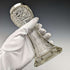 Jarrón de cristal tallado con decoración de plata de ley, antiguedad británica de 1910, 383 g, C C May & Sons