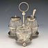 Around 1902 British antique pure silver & cut glass seasoning set 366g ELKINGTON & Co