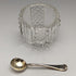 Around 1902 British antique pure silver & cut glass seasoning set 366g ELKINGTON & Co