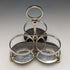Around 1902 British antique pure silver & cut glass seasoning set 366g ELKINGTON & Co
