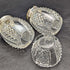 Around 1902 British antique pure silver & cut glass seasoning set 366g ELKINGTON & Co