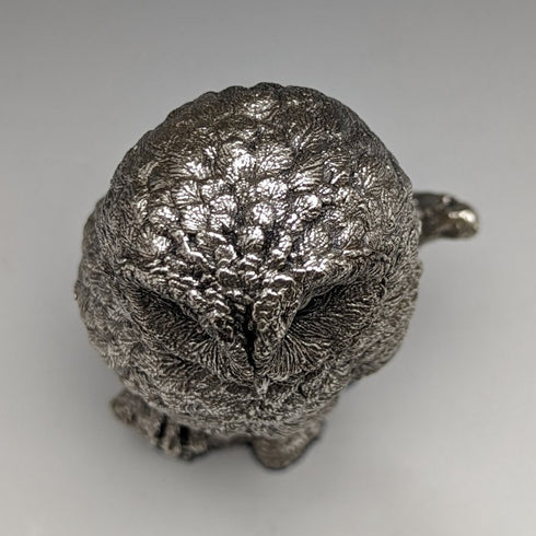 純銀張り彫刻 フクロウ オブジェ 385g 英国 カントリーアーティスト社