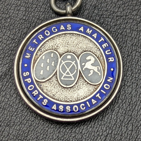 1920年代 英国アンティーク 極太 純銀(925シルバー)アルバートチェーン 75g メダルフォブ