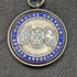 1920s British Antique Extra Thick Pure Silver (925 Silver) Albert Chain 75g Medal Fob