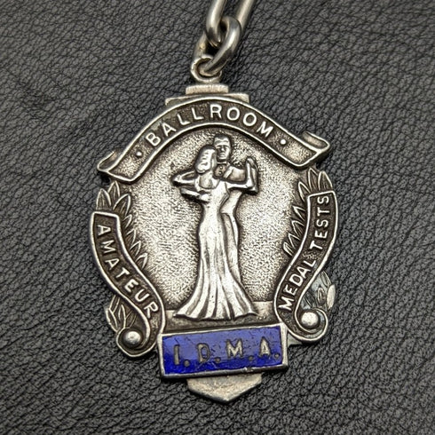 1920 年左右英國古董純銀(925 銀)阿爾伯特鏈 37 克獎牌表