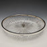 1909 British Antique Pure Silver Decorated Large Cut Glass Bowl 1265g Henry Manton