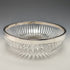 1909 British Antique Pure Silver Decorated Large Cut Glass Bowl 1265g Henry Manton