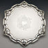 1904 British Antique Pure Silver (925 Silver) Salva Diameter 24.5cm 454g William Hutton