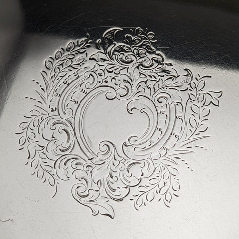 1904 年英國古董純銀(925 銀)Salva 直徑 24.5cm 454g William Hutton