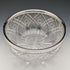 Frutero de cristal tallado con borde de plata esterlina, antigüedad británica de 1910, 1853 g, John Grinsell & Sons