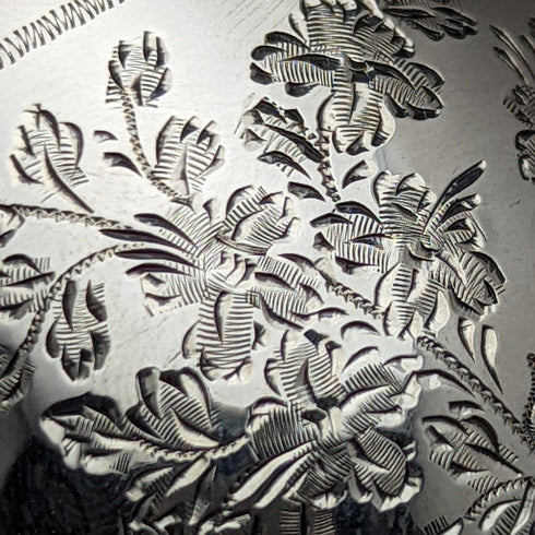 1884年 英国アンティーク 純銀(925シルバー) ソルトセラー6個 & スプーン3個セット 計184g Wakely & Wheeler