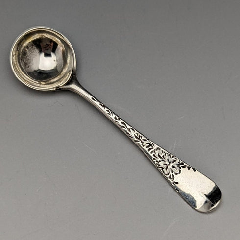 1884年 英国アンティーク 純銀(925シルバー) ソルトセラー6個 & スプーン3個セット 計184g Wakely & Wheeler