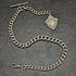 Around 1900 British Antique Pure Silver Thick Albert Chain 80g Medal Fob