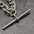 Around 1900 British Antique Pure Silver Thick Albert Chain 80g Medal Fob