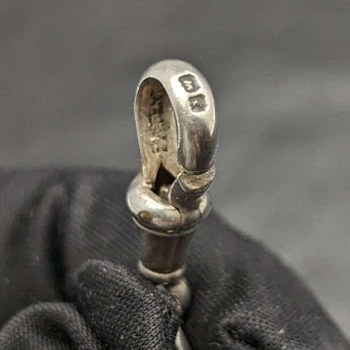 Around 1900 British Antique Pure Silver Thick Albert Chain 80g Medal Fob