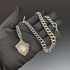 Around 1900 British Antique Pure Silver Thick Albert Chain 80g Medal Fob
