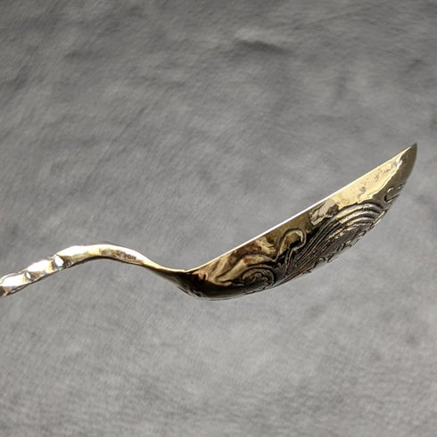 1936年 英国ヴィンテージ 純銀(925シルバー) アノイティングスプーン Roberts&Belk 箱入り