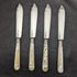 1897 British Antique Pure Silver (925 Silver) Blade MOP Handle Fish Cutlery 4x2 Set Allen & Darwin Boxed