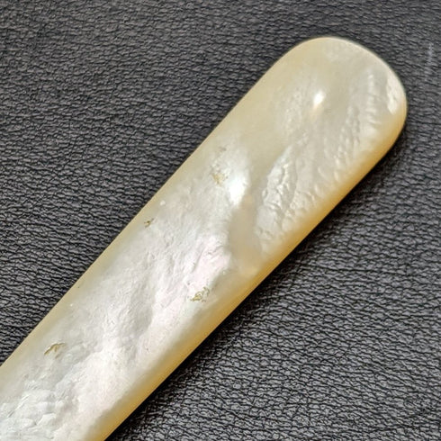 1897 British Antique Pure Silver (925 Silver) Blade MOP Handle Fish Cutlery 4x2 Set Allen & Darwin Boxed