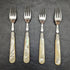 1897 British Antique Pure Silver (925 Silver) Blade MOP Handle Fish Cutlery 4x2 Set Allen & Darwin Boxed