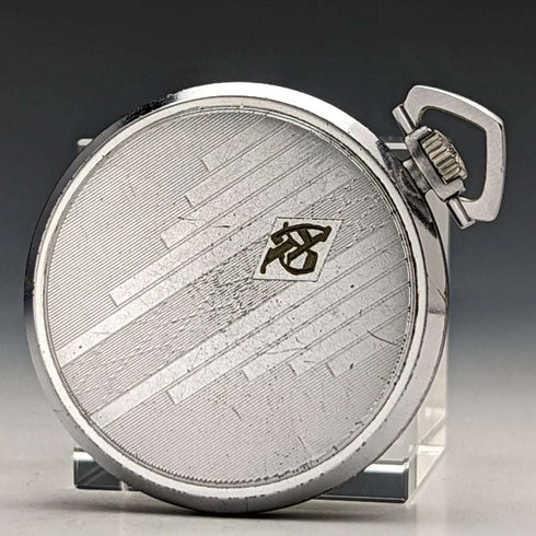 (Revisado) Vintage en buen estado de funcionamiento, reloj de bolsillo Ulysse Nardin Art Déco con caja de acero inoxidable
