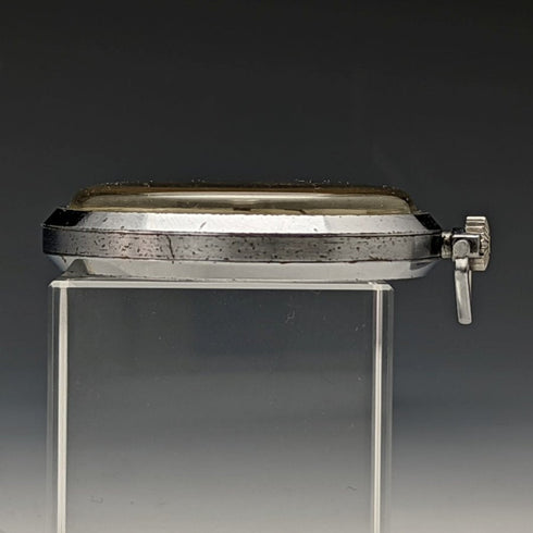 (整備済)ヴィンテージ 動作良好 ユリス・ナルダン アールデコ ステンレスケース 懐中時計