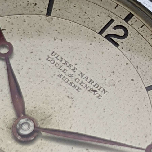 (Revisado) Vintage en buen estado de funcionamiento, reloj de bolsillo Ulysse Nardin Art Déco con caja de acero inoxidable