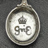 Par de cucharas conmemorativas de la coronación de Jorge VI, plata de ley (925) vintage británica de 1937, Barnard & Sons