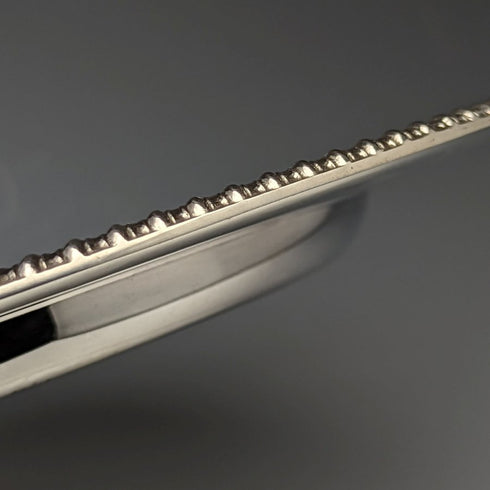 1928 年英國復古純銀(925 銀)餐盤直徑 23.5cm 496g Walker&Hall