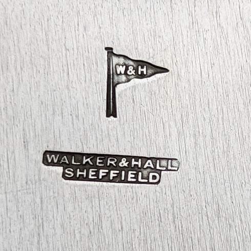 1928 年英國復古純銀(925 銀)餐盤直徑 23.5cm 496g Walker&Hall