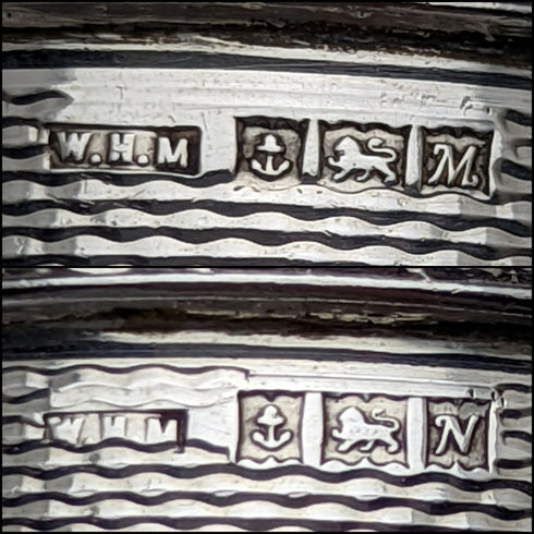 1960年前後英國復古純銀(925銀)餐巾環一對WH曼頓盒裝