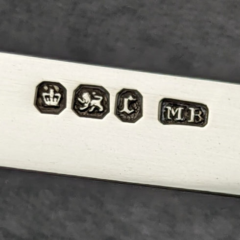 1895 年英國古董白珍珠貝殼手柄純銀刀片折疊筆刀 Mappin Brothers