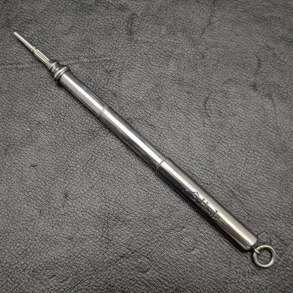1892年 英国古董纯银伸缩式魔法铅笔 63-140mm Frederick Charles Berkeley