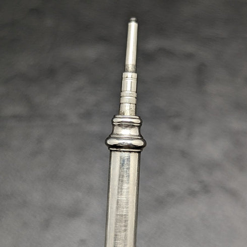 1900년경 영국 엔티크 순은제 매직 펜슬 신축식 45-83mm S.MORDAN