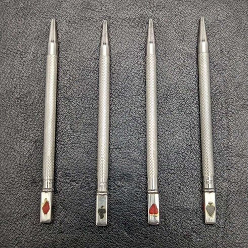 Set de 4 lápices mecánicos de plata de ley (925) vintage británicos, en caja