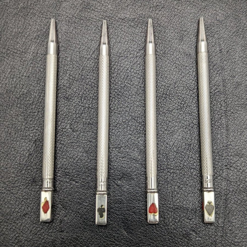 British Vintage Pure Silver (925 Silver) Propulsion Pencil Set of 4 Boxed