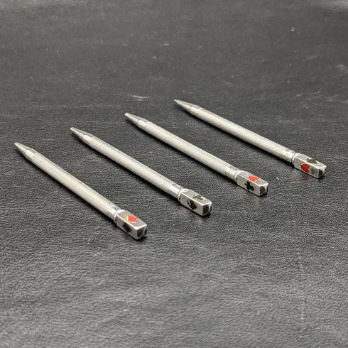 Set de 4 lápices mecánicos de plata de ley (925) vintage británicos, en caja