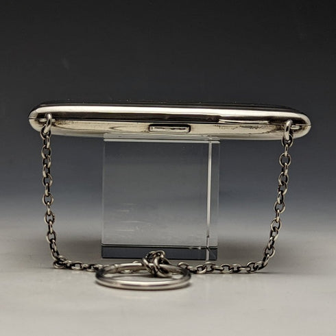 1913年 英国アンティーク 純銀チェーン付きカードケース 73g William Henry Sparrow
