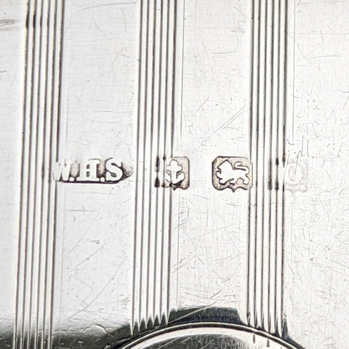 1913年 英国アンティーク 純銀チェーン付きカードケース 73g William Henry Sparrow