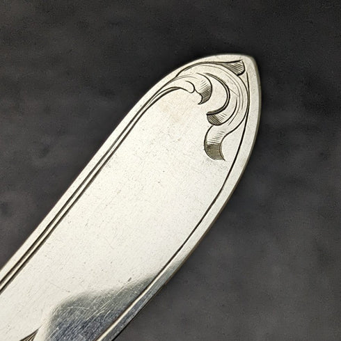 Around 1850 British antique silver plate knife x9 set Harrison Brothers & Howson boxed