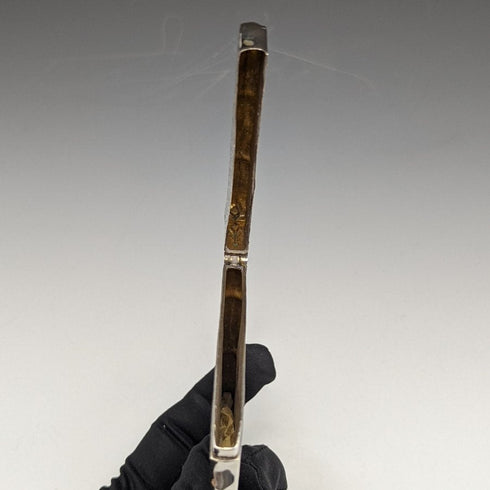 1884年 英国アンティーク 純銀(925シルバー)フローラル彫刻 カードケース 68g George Unite