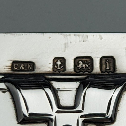 1908年 英国アンティーク 純銀(925シルバー)カードケース 63g Crisford and Norris