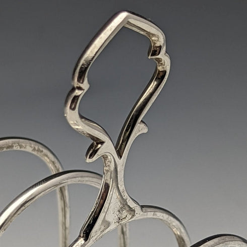 1921 British Antique Pure Silver (925 Silver) Toast Rack Pair Total 216g Hukin & Heath