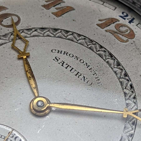 Reloj de bolsillo vintage, buen funcionamiento, suizo, Saturno, decoración Art Déco, caja de plata