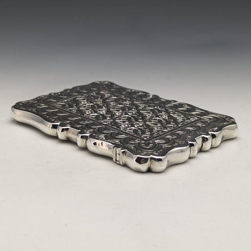 1870年 英国アンティーク 純銀(925シルバー)カードケース 60g Frederick Marson