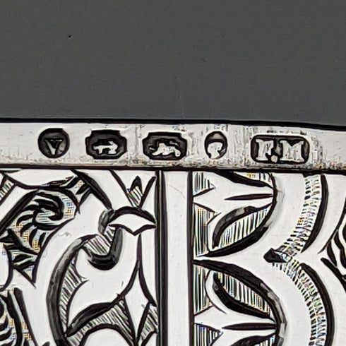 1870年 英国アンティーク 純銀(925シルバー)カードケース 60g Frederick Marson