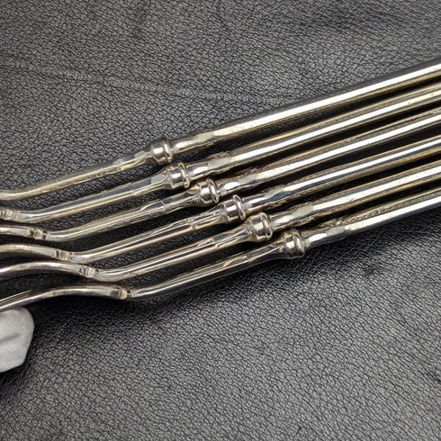 1879 British antique silver plate flat cutlery 12x2 set Elkington wooden box