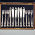 1929 British Vintage Pure Silver (925 Silver) Handle Fish Cutlery 6x2 & Server Set CH Beatson Wooden Boxed